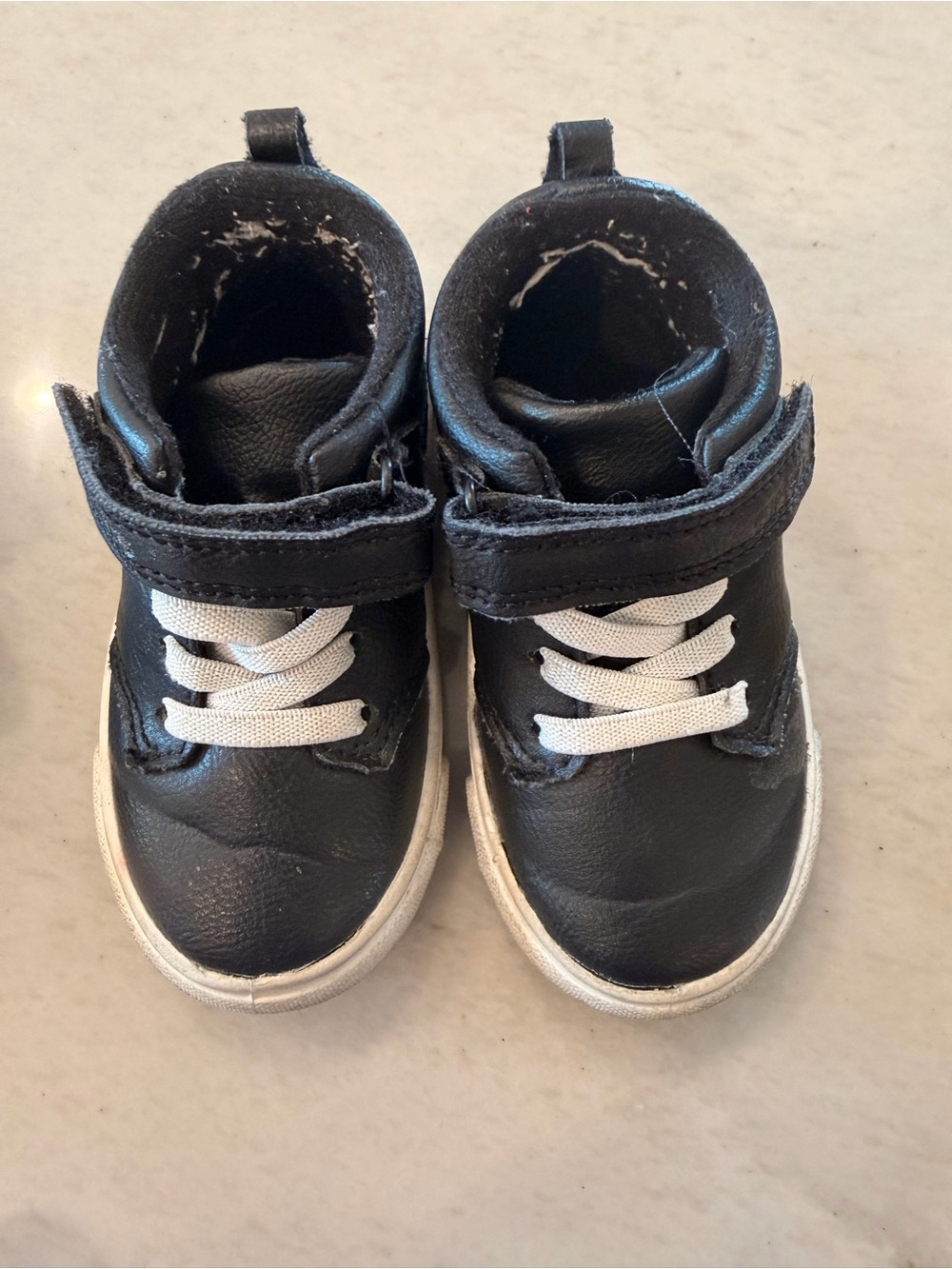 Carter's Black High-Top Sneakers with White Laces